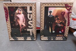 2 stk. QUEER PRIDE ART "Lust" og "$kiny" i trærammer