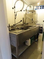 Afskyldningsvask, med 2 stk. amaturer