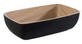 8 stk. Skål B265 x D162 x H75 mm træ look/sort Melamin Frida