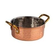 4 stk. Mini gryde kobber look 350 ml