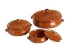 5 stk. Gryde m/låg 1 ltr terracotta Regas