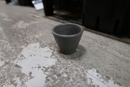 11 stk. Multiskål/krus stentøj mat grå 6 cl Rustik