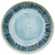 24 stk. Tallerken flad coupe 200 mm blå/mønster Hygge Schönwald