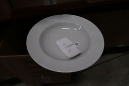 5 stk. Pastatallerken 270 mm hvid porcelæn 