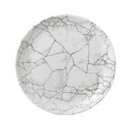 12 stk. Tallerken coupe lys grå 217 mm Kintsugi Churchill