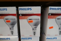 3 stk. Pære varmelampe 250W klar Philips