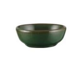 12 stk. Dipskål lav stentøj grøn 79 mm Rustik