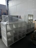 5 stk. Reol - hvide mdf ikea reoler plus lille hvidt konsol bord