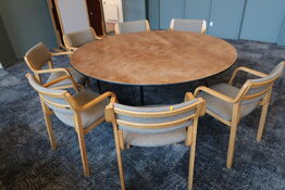 Klapbord med 7 stk. spisebordsstole