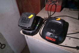 2 stk. ladere samt batteri BOSCH