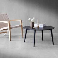 Hammel furniture batu sofabord ø90 grå keramik sort træ(ubrugt)
