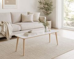 Hammel furniture mistral sofabord 135x45 lys grå laminat  eg(ubrugt)