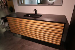 Badmøbel AUBO Oak Line, Nature / Sense, Sort med armatur