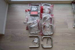 9 sæt Habo Dørgreb 16mm - Rustfri PP