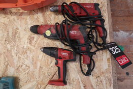 3 stk. Hilti boremaskiner