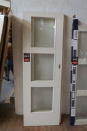 2 stk. Skydedøre med ruder 