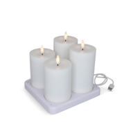 2 pk. Cozzy LED bloklys genopladelige med base 4 stk.