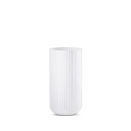 2 stk. Lyngby vase hvid opal glas 20 cm