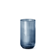 2 stk. Lyngby vase i glas blå 20 cm