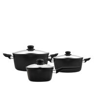 Aldente grydesæt med låg keramisk belægning 3 stk