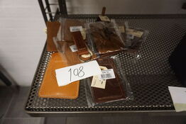 Diverse kuffertmærker/rejsetilbehør i læder