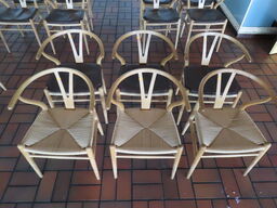 6 stk. Y-stole HANS J. WEGNER CH24 med hynder