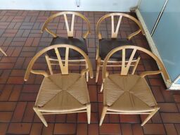 4 stk. Y-stole HANS J. WEGNER CH24 med hynder