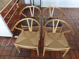 4 stk. Y-stole HANS J. WEGNER CH24 med hynder