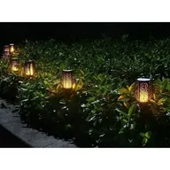 20 stk. solcellehavefakkel med flammeeffekt sort 48 cm(ubrugt)