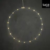 10 stk. cirkel m. led-belysning sølvfarvet batteridrevet 50 cm(ubrugt)