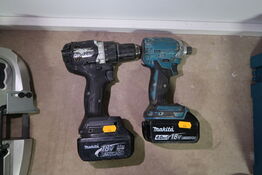 2 stk. akku håndværktøj MAKITA DDF484 med 2 stk. batterier