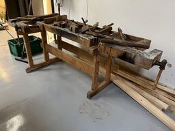 Ældre Høvlebænk m. træ værktøj