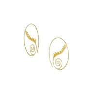 Thera Large Øreringe 18 kt. Guld DULONG