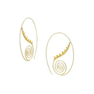 Thera Large Øreringe 18 kt. Guld DULONG