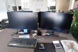 2 stk. Computerskærme mlfg. Tastur & mus THINKVISION/LOGI Model: C19270QTO