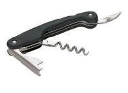 10 stk. Tjenerproptrækker sort m/kniv 