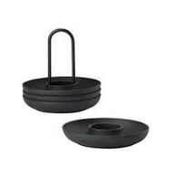 Æggebæger m/holder sort 4 stk. ZONE