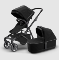 Thule Sleek byvogn midnatssort på sort med sort lift