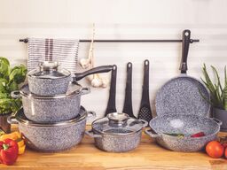 Grydesæt, 15 dele, også til induktion. 1,3 - 6,8 liter.