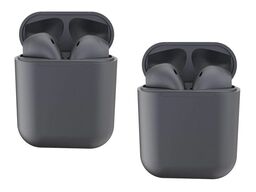 2 sæt Earbuds i sort farve. 