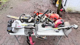 5 stk. have maskiner, kædesav, busrydere og hækklippere