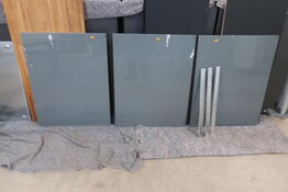 3 stk. glastavler CHAT BOARD