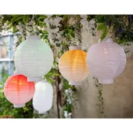 4 stk. lumineo solcelle lanterne kugleformet flammeeffekt 23 cm(ubrugt)