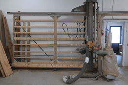 Panelsav HOLZ-HER PK-336 samt spånsug ELEKTRA-BECKUM SPA1000