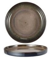 12 stk. Tallerken lav kant stentøj rose 220 mm Rustik