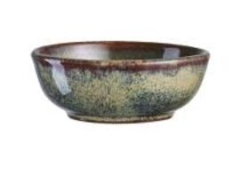 15 stk. Dipskål lav stentøj brun 79 mm Rustik