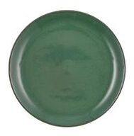 12 stk. Tallerken stentøj grøn 160 mm Rustik