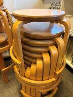 8 stk. taburetter med grå sæde