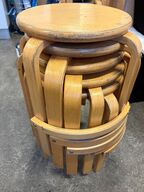 10 stk. taburetter træ