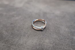 Love Eternity Silver & 18ct Rose Gold Ve str. K